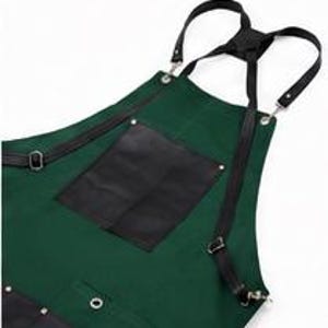 Personalized Chef Apron Cross Back Tool Pockets  Cotton Blend