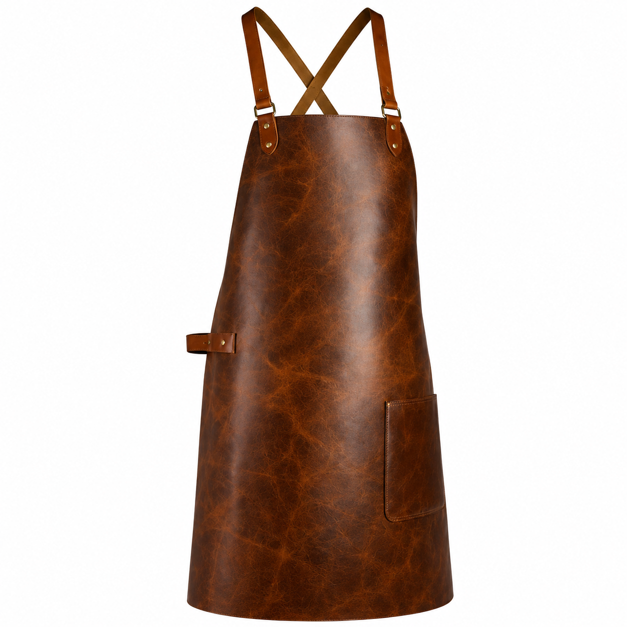 Classic Dark Brown Leather Apron