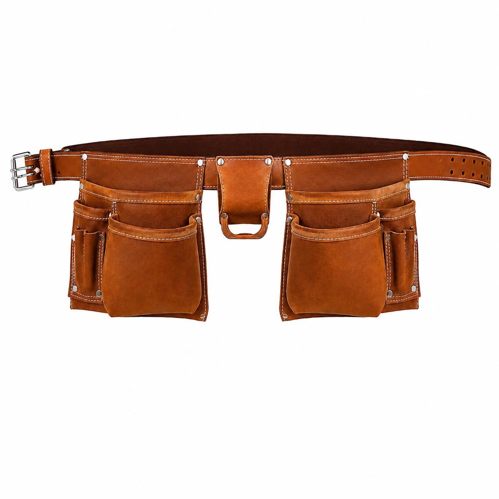 Handmade Leather Tool Belt Organizer Professional Carpenter & Electrician Work Belt