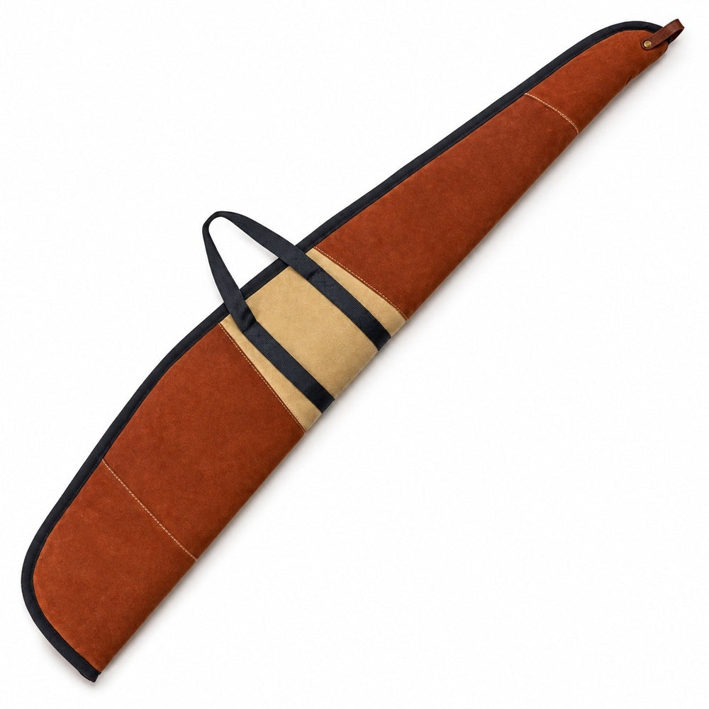Suede Leather Shotgun Case  Premium Padded Hunting Sleeve