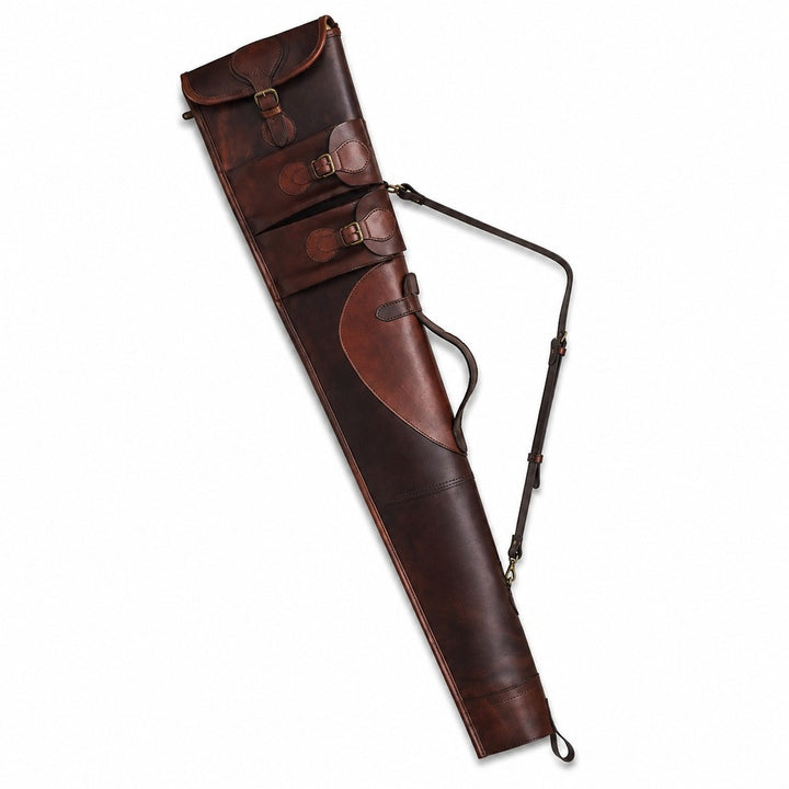 Handcrafted Leather Rifle Case with Dual Utility Pockets