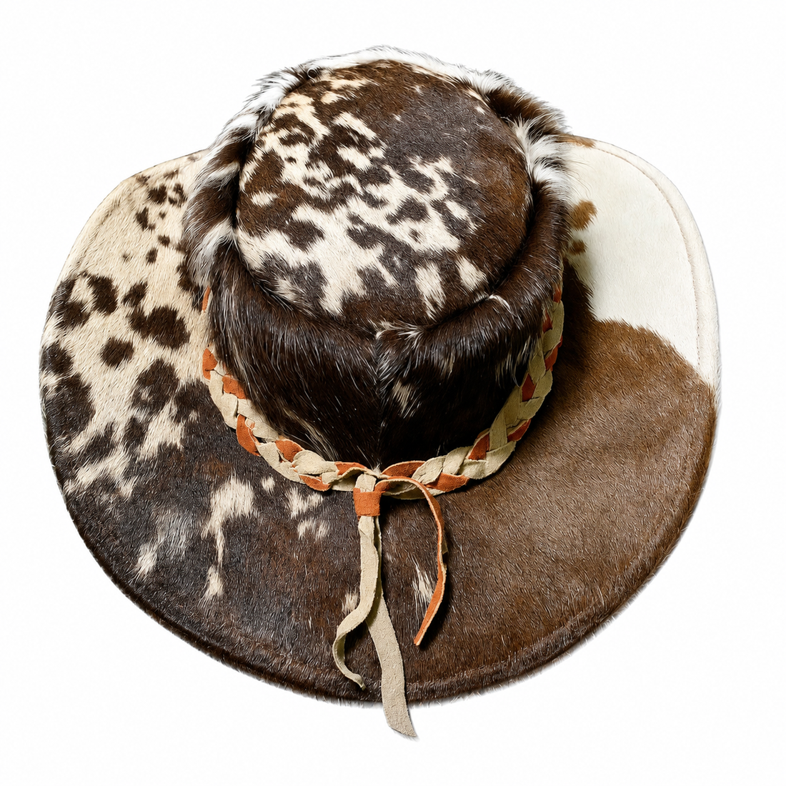 Handmade Cowhide Leather Top Hat Steampunk Western Cosplay Accessory
