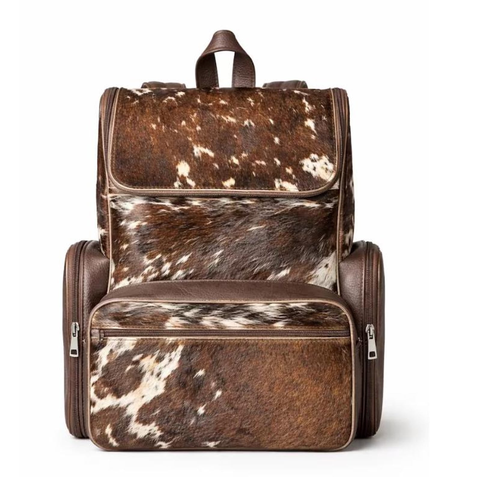 Handmade Cow Hair on Leather Backpack Rustic Western Style