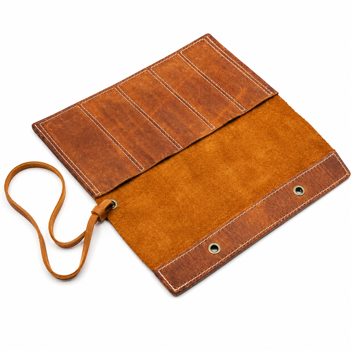 Genuine Leather Chisel Case with 5 Pockets  Leather Crazy Horse tool