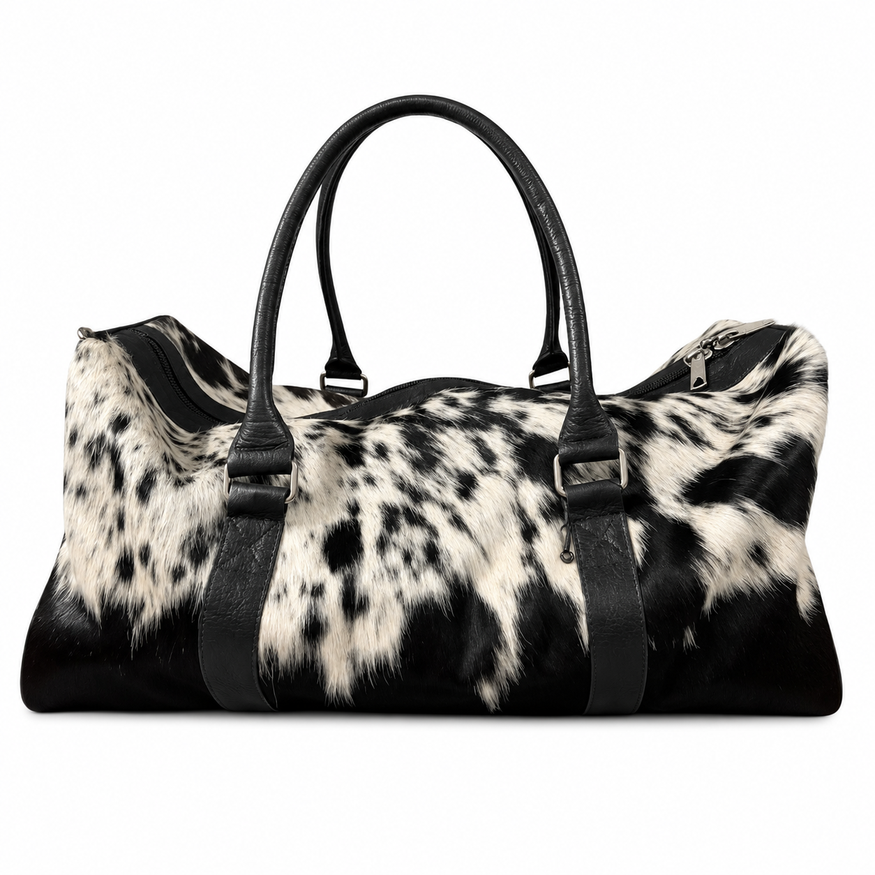 Personalized Hair On Cowhide Leather Weekender Travel Bag