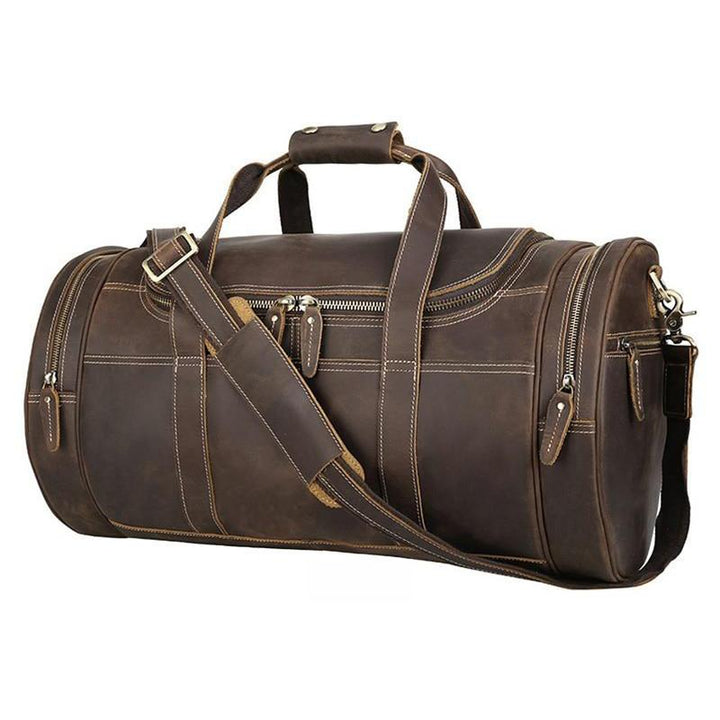 The Weekender  Handcrafted Vintage Leather Duffle Bag