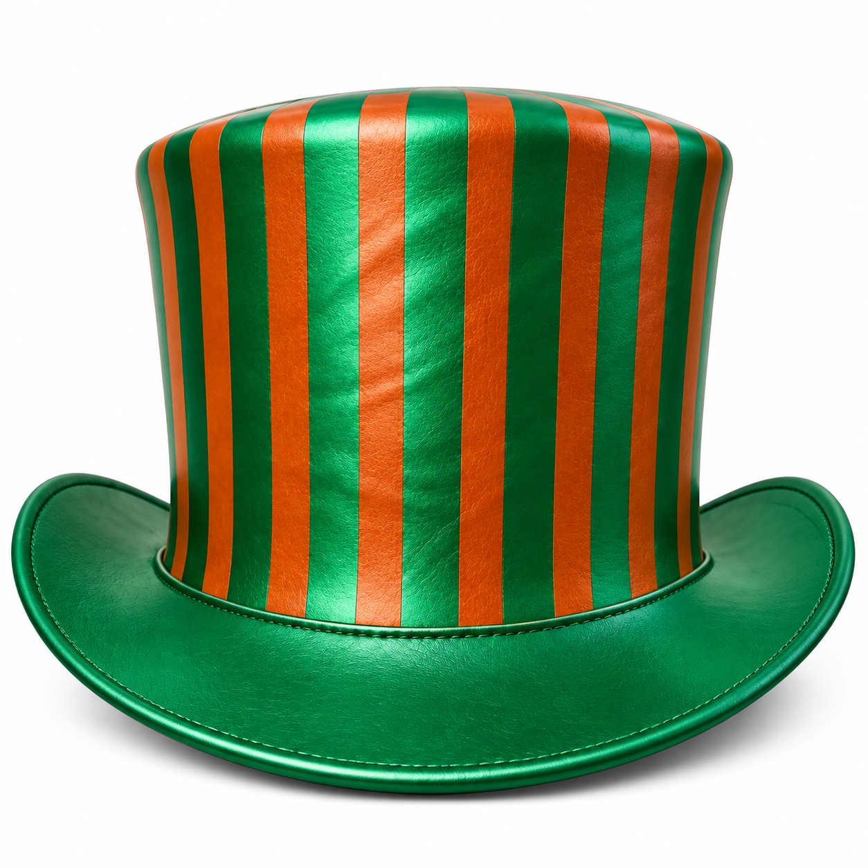 Handmade Metallic Green Leather Top Hat Steampunk Cosplay Festival Gothic  New