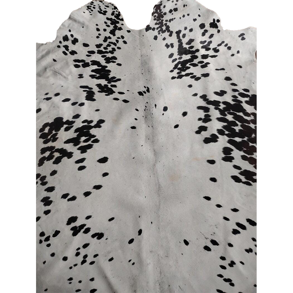 Genuine Black & White Spotted Cowhide Rug  Natural, Luxurious