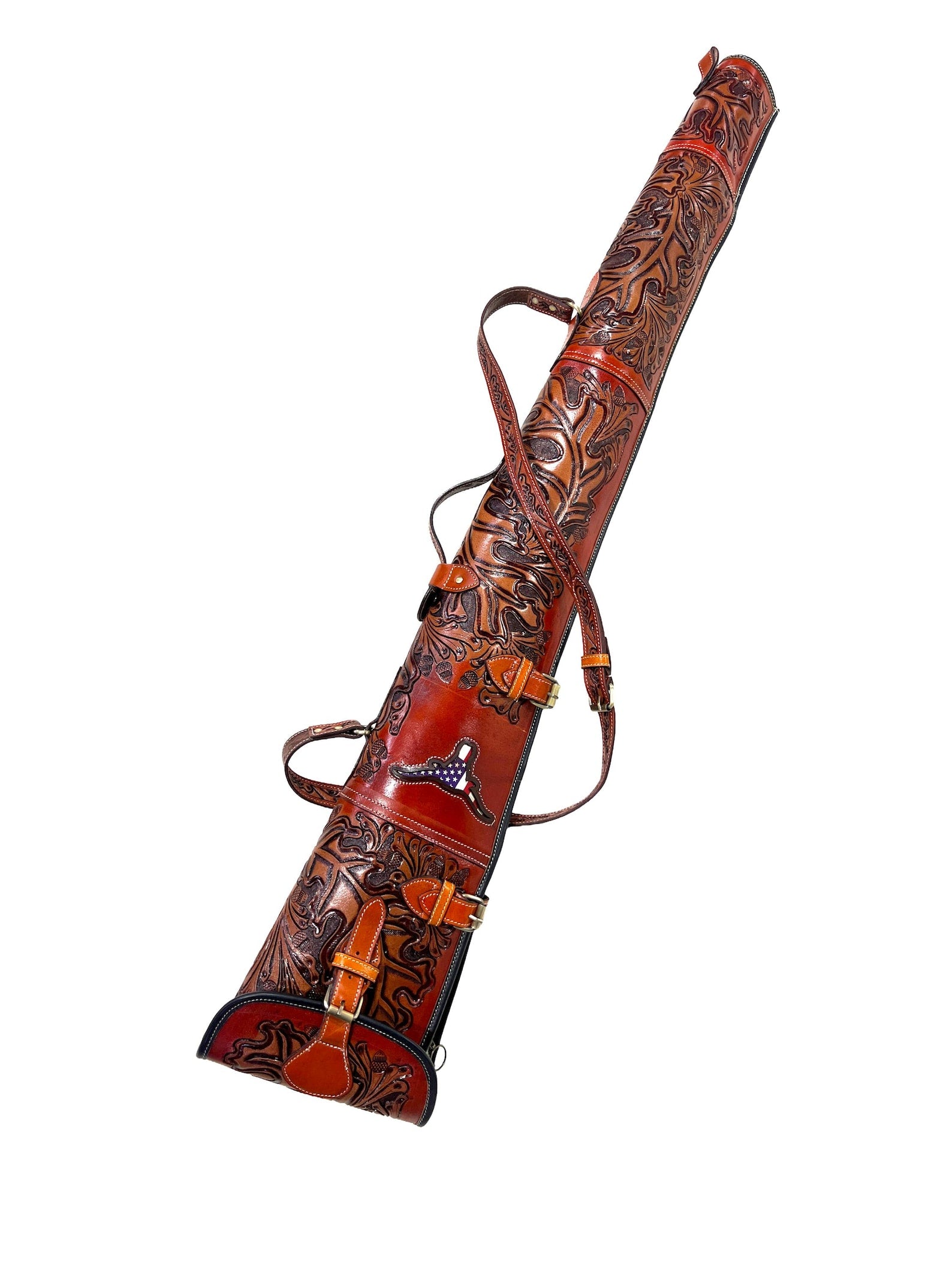 Western Scabbard Slipcase  50 Brown Hand Tooled Buffalo