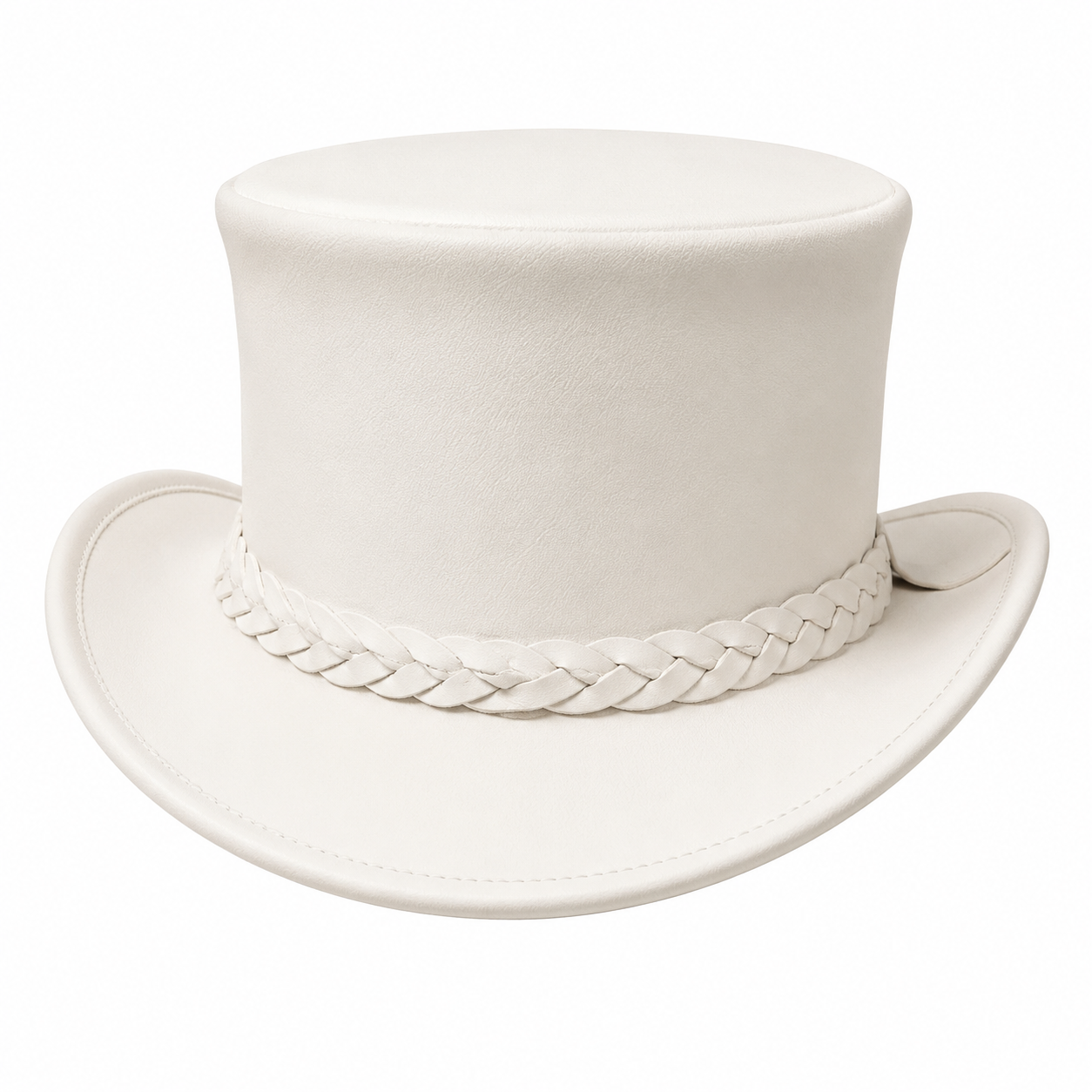 Handmade White Victorian Top Hat Steampunk Wedding Cosplay Formal Hat