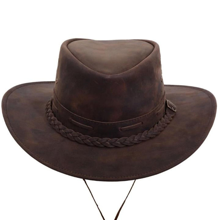 Custom made 100  genuine Leather Western Cowboy Hat With Pure Leather Sweatband