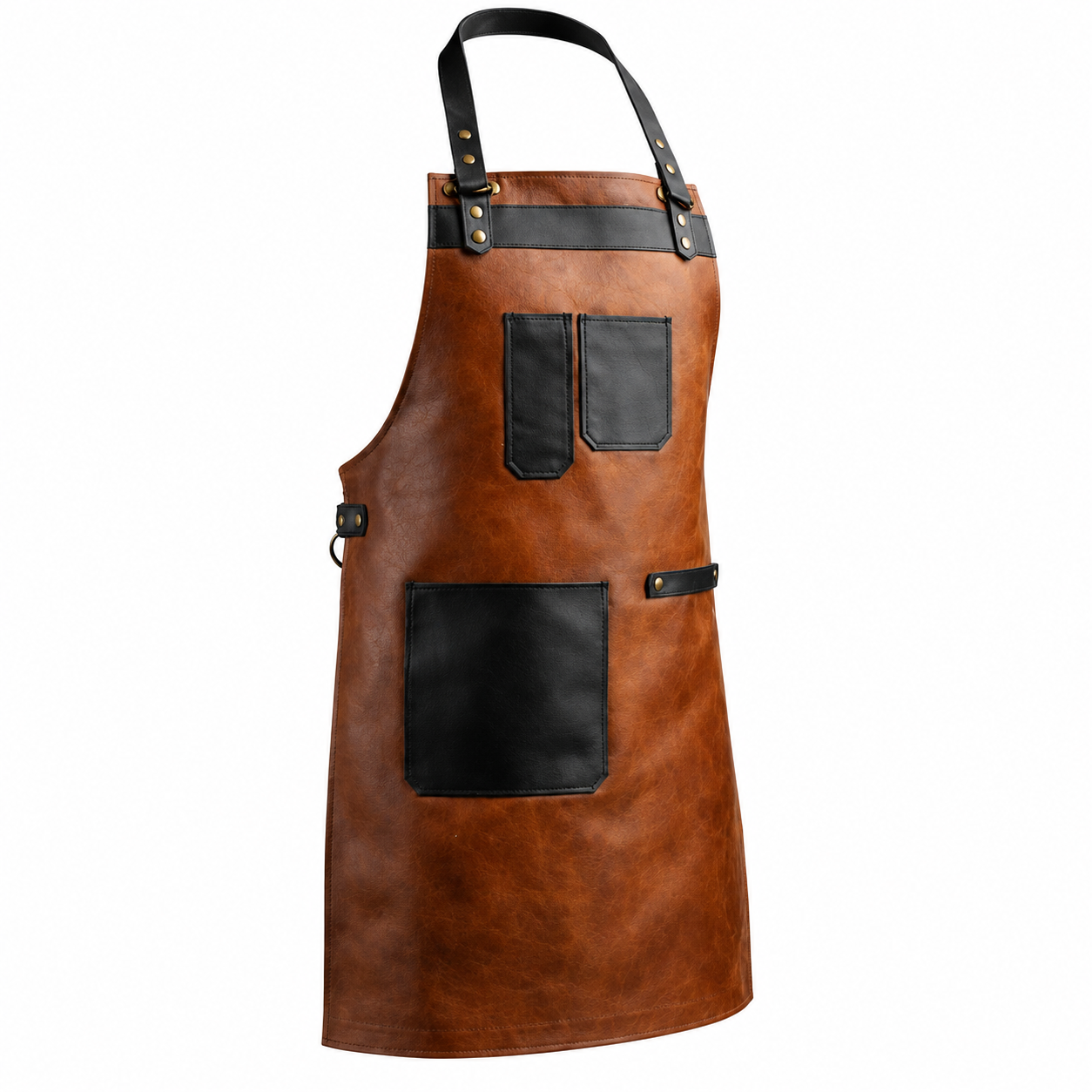 The Norfolk Leather Brown Canvas Butcher Apron