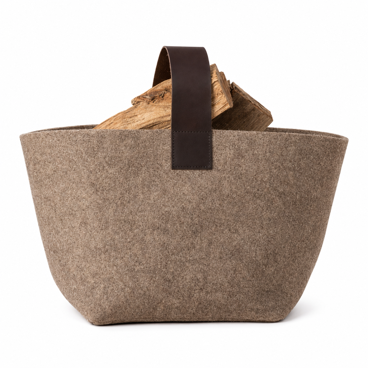 Designer Felt Firewood Basket Wool Felt Firewood Basket