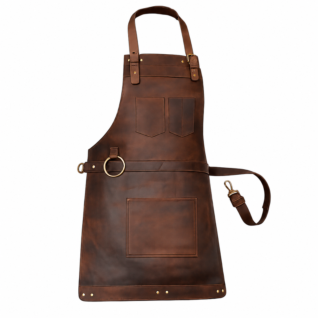 Artisan Dark Brown Full Grain Leather Apron