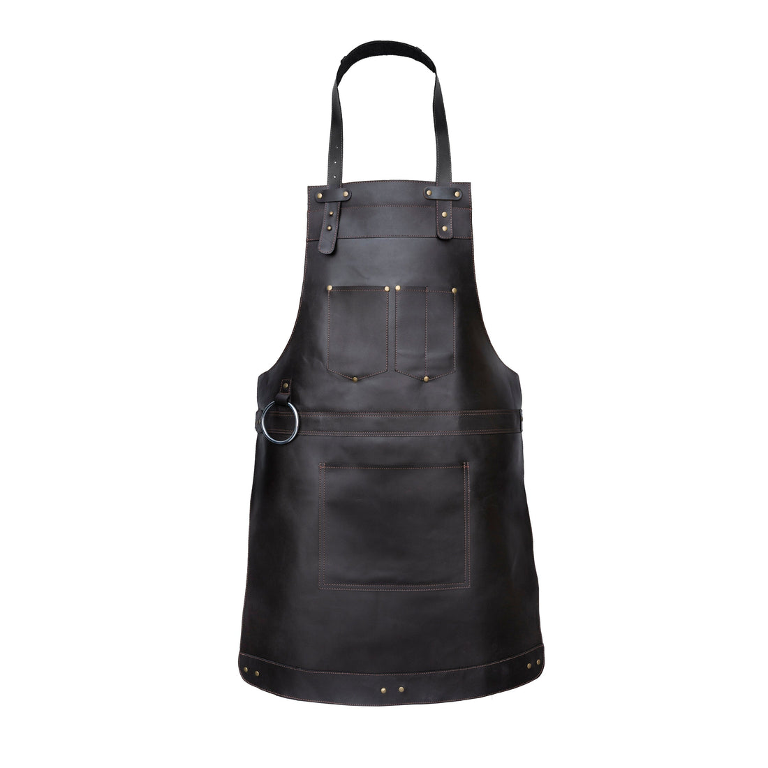 The Northumberland Father  Son Black Full Grain Leather Apron