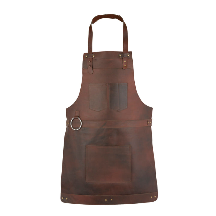 The Bristol Dark Brown Full Grain Leather Apron