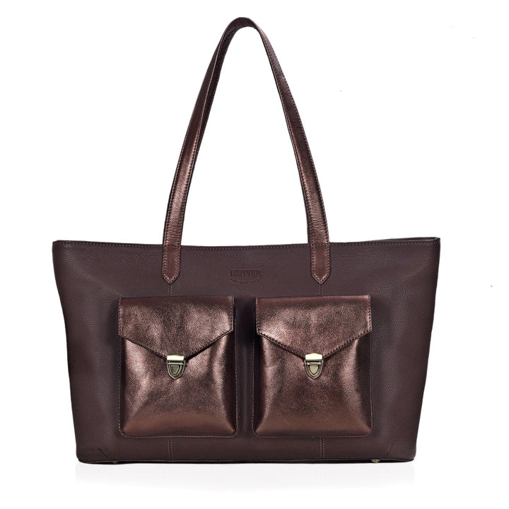 richie rich large leather tote bag