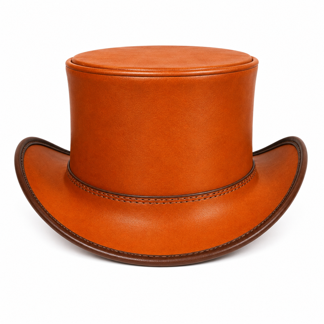 Handmade Luxury Brown Western Top Hat Vintage Cowboy Fashion Hat