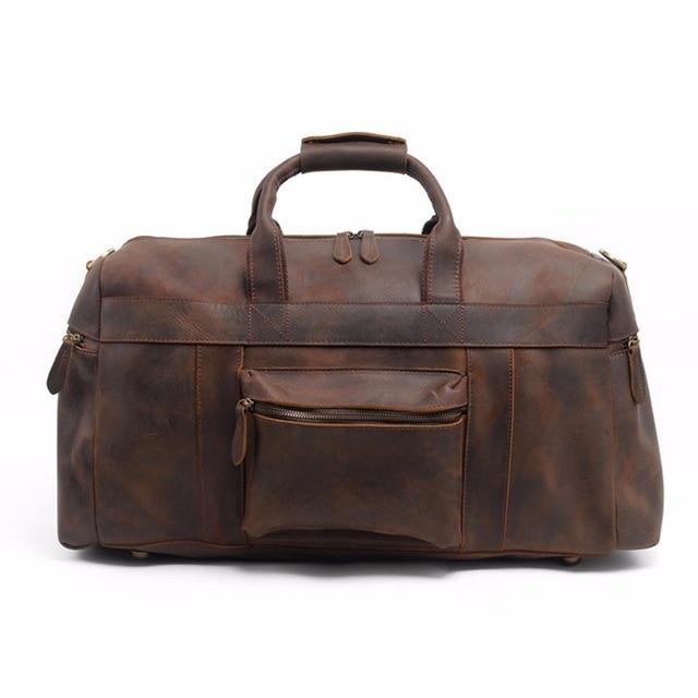 The Weekender  Handcrafted Vintage Leather Duffle Bag