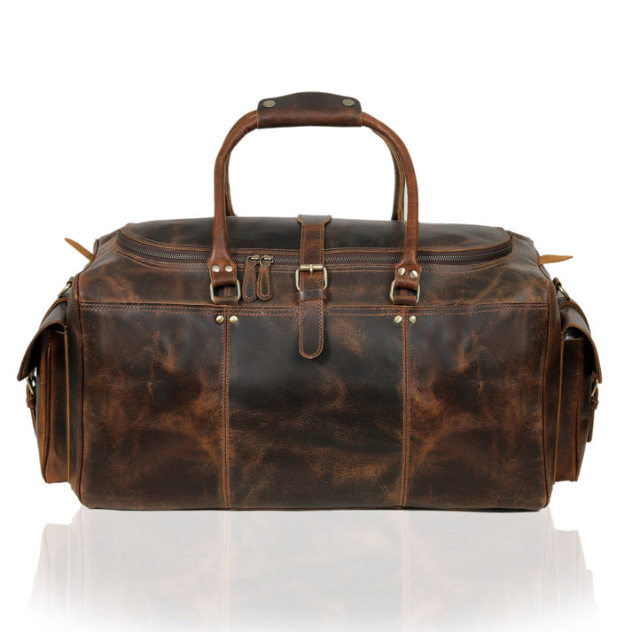 BRAZILIA BUFFALO LEATHER TRAVEL DUFFEL BAG  22 INCH