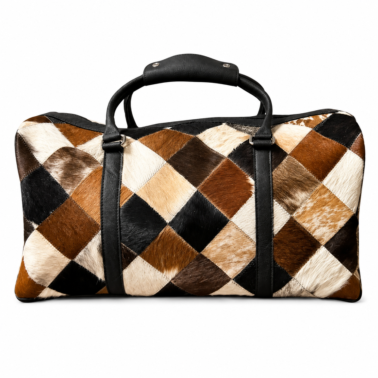 Handmade Cowhide Duffel Bag Leather Weekend Travel Bag