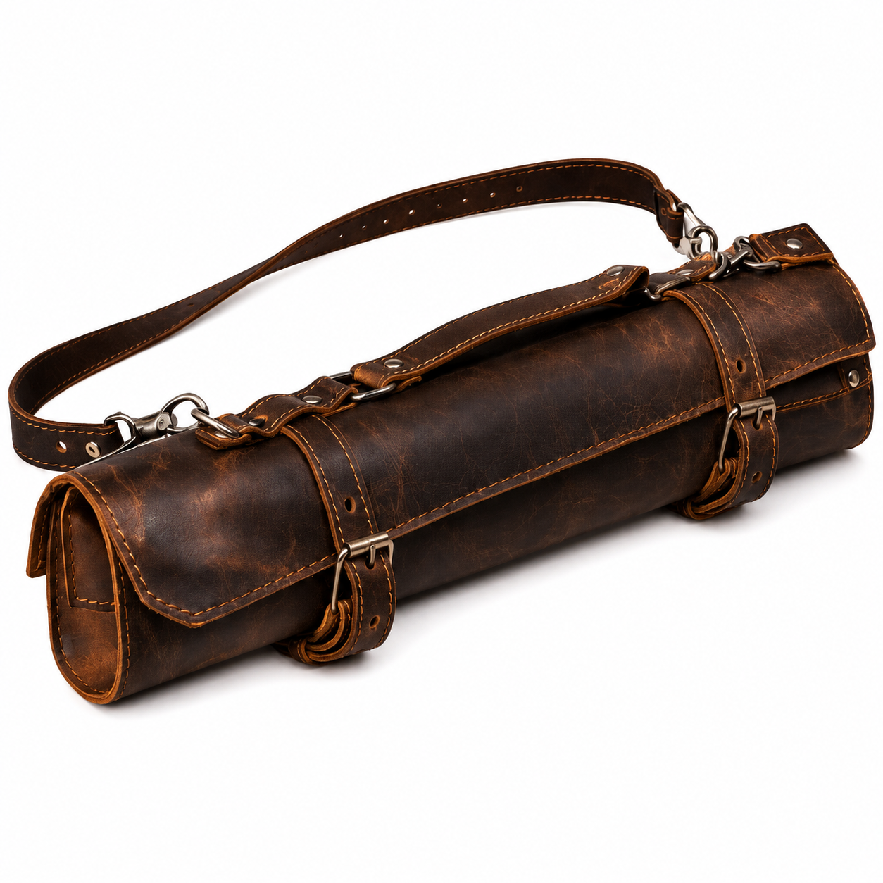 Genuine Leather Custom Knife Roll With Lightweight Structure