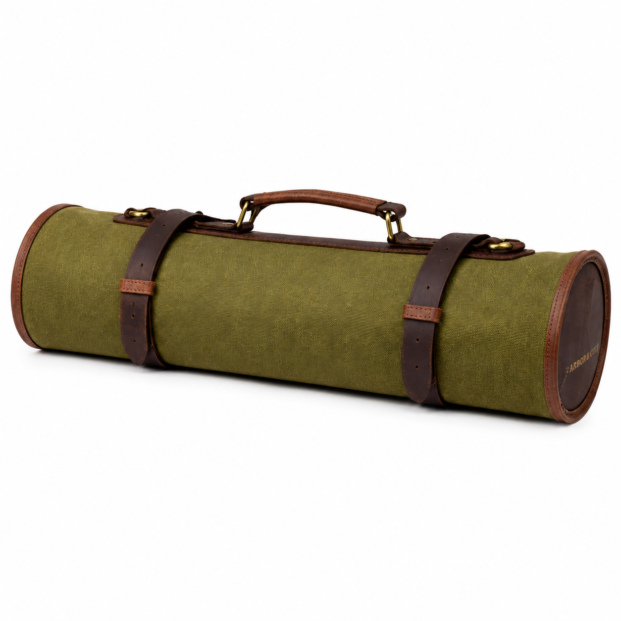 Handmade Waxed Leather Chef Knife Roll