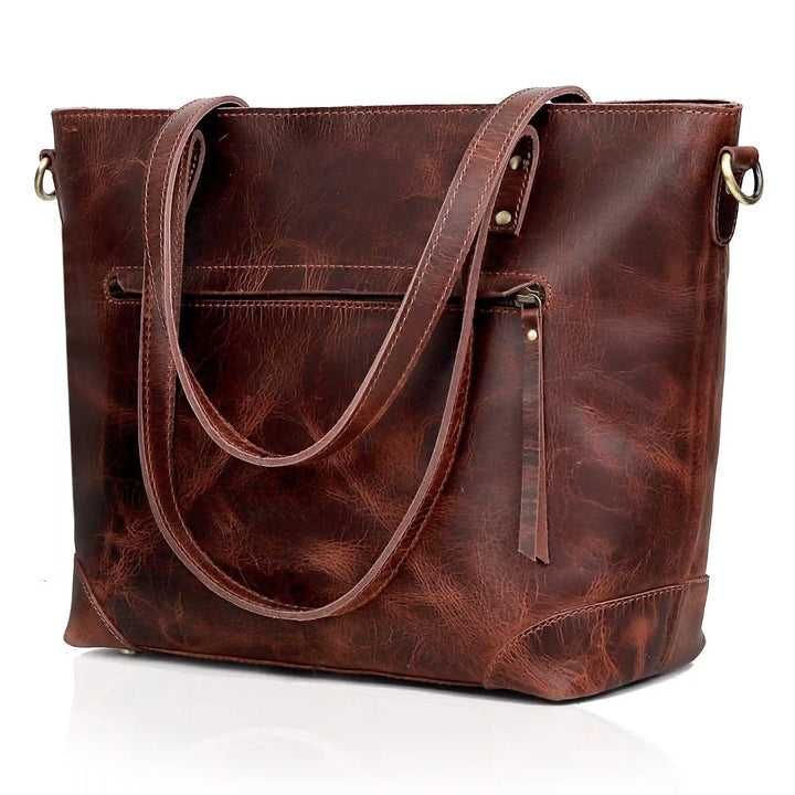 marilyn buffalo leather tote bag brown