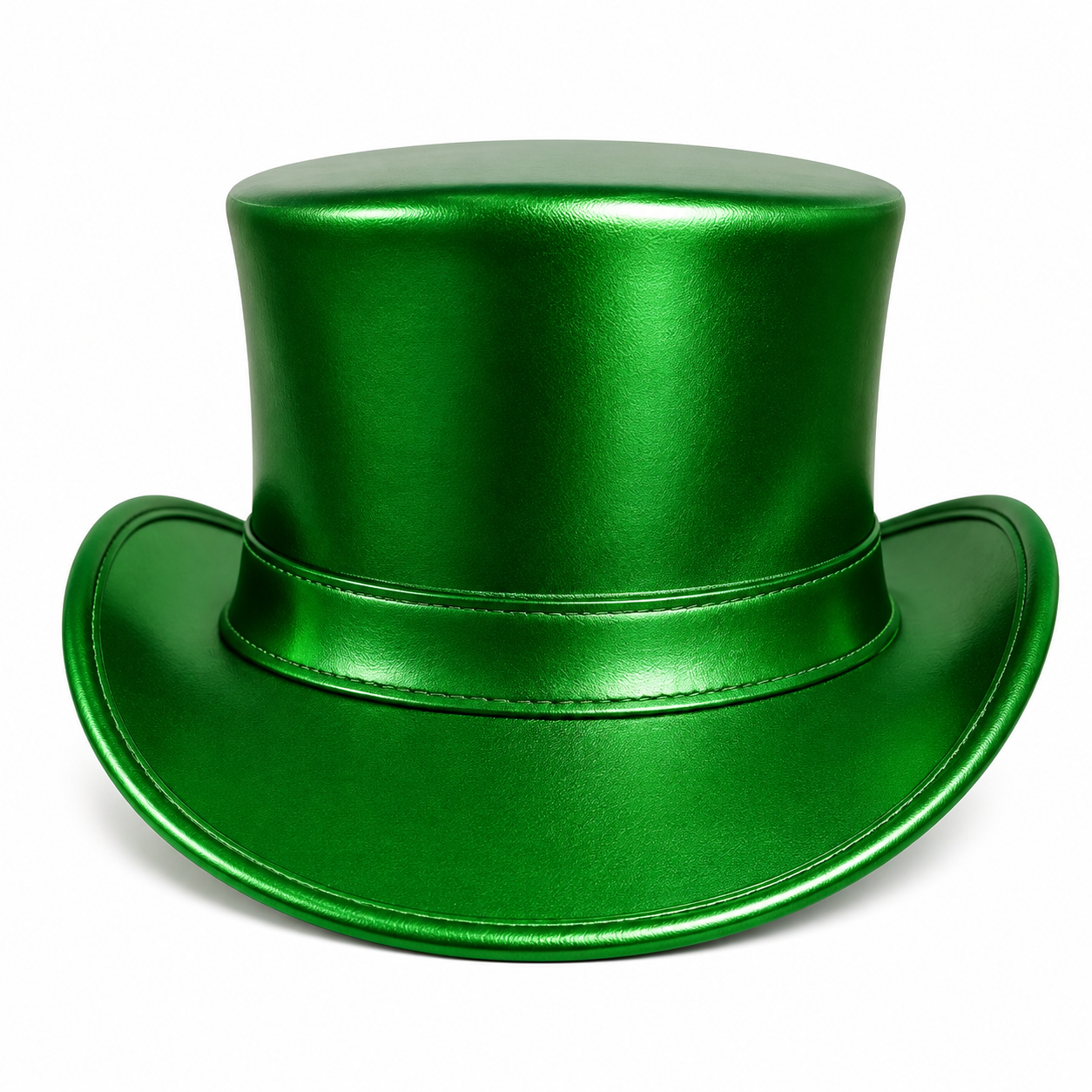 Handmade Metallic Green Steampunk Top Hat Victorian Leprechaun St Patrick Cosplay Costume Hat