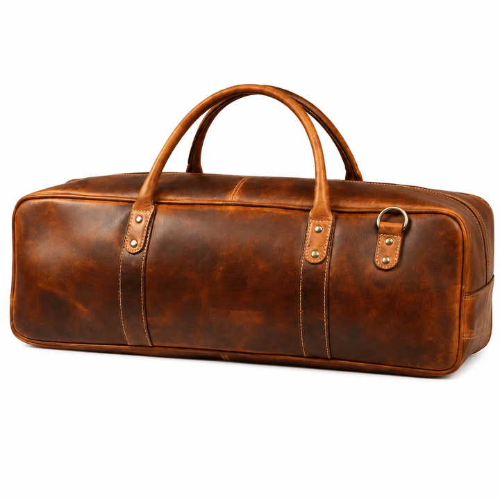 Elegant Brown Leather kitchen Knife Roll
