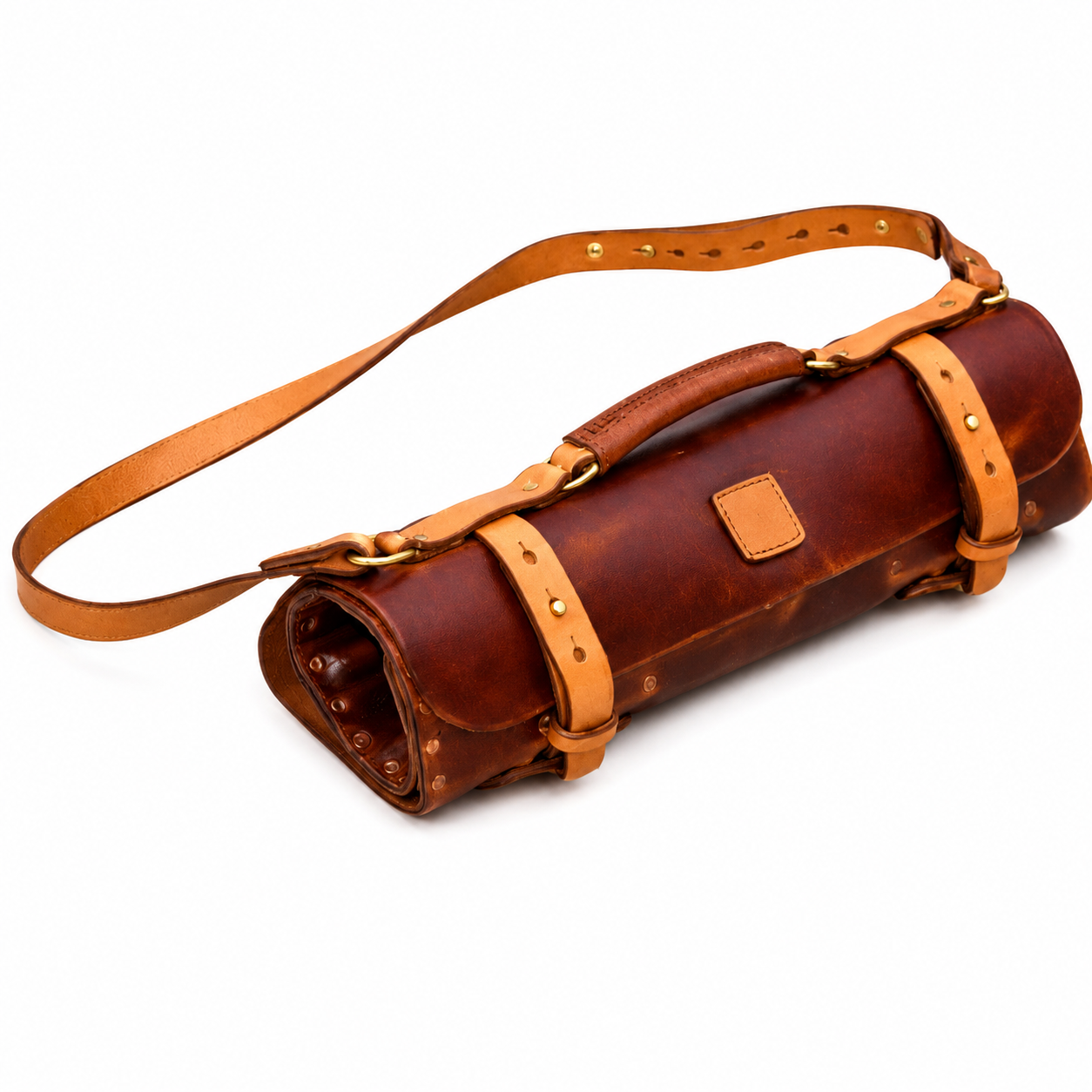 Genuine Classic Leather Knife Roll with Lightweight design