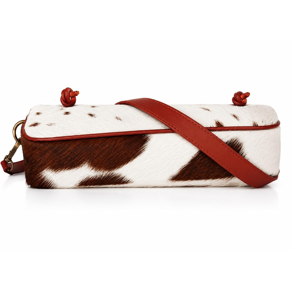 Hideor Canyon Cowhide Shoulder Bag  Genuine Hair-On Leather Handbag  Western Style Purse