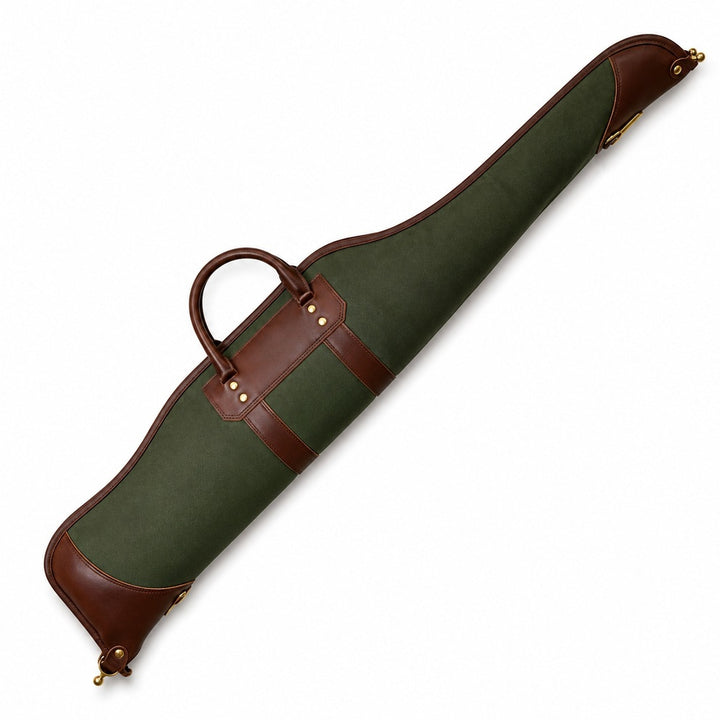 Reinforced Canvas  Leather Rifle Case with Webbing Shoulder Strap