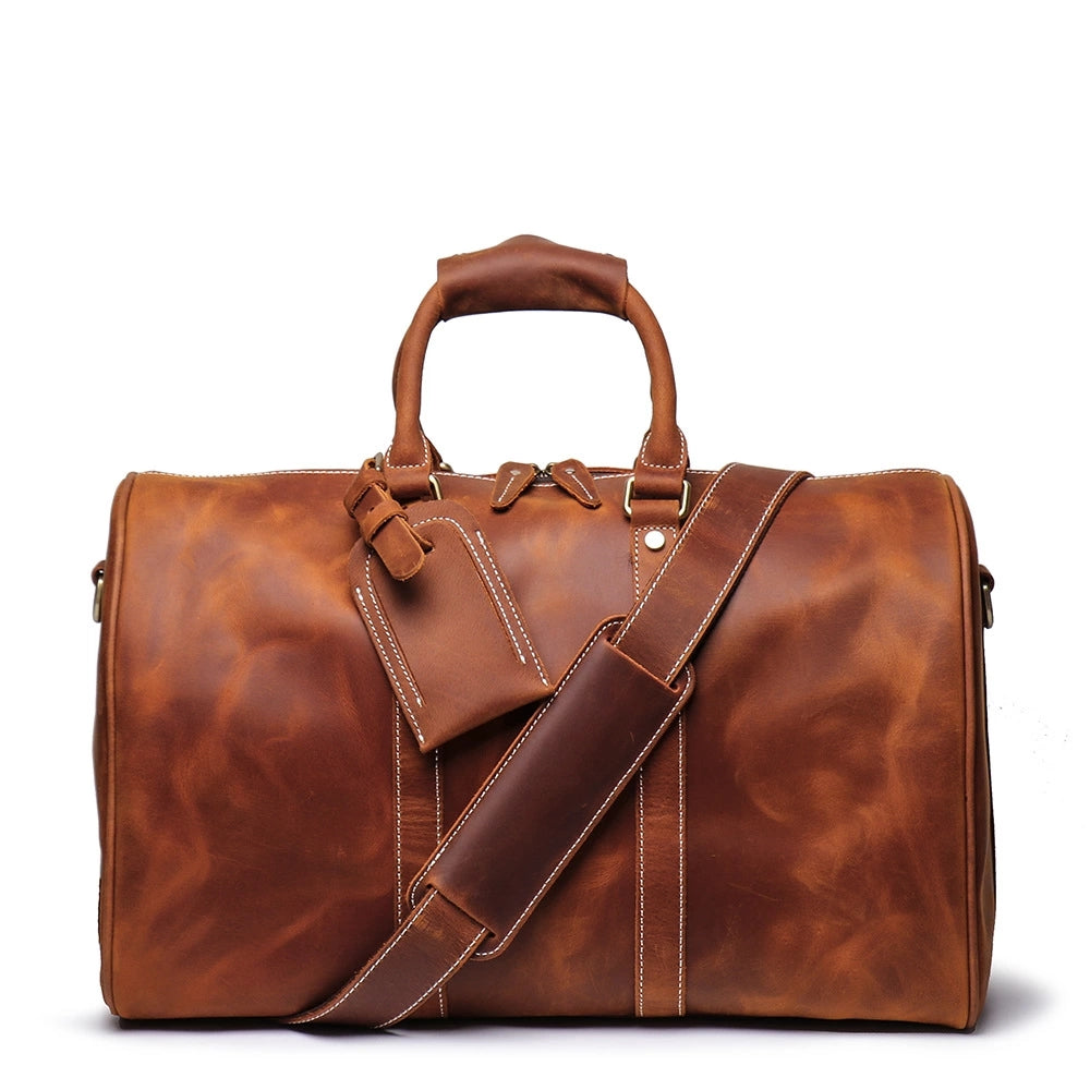 The Colden Duffle Bag  Large Capacity Leather Weekender