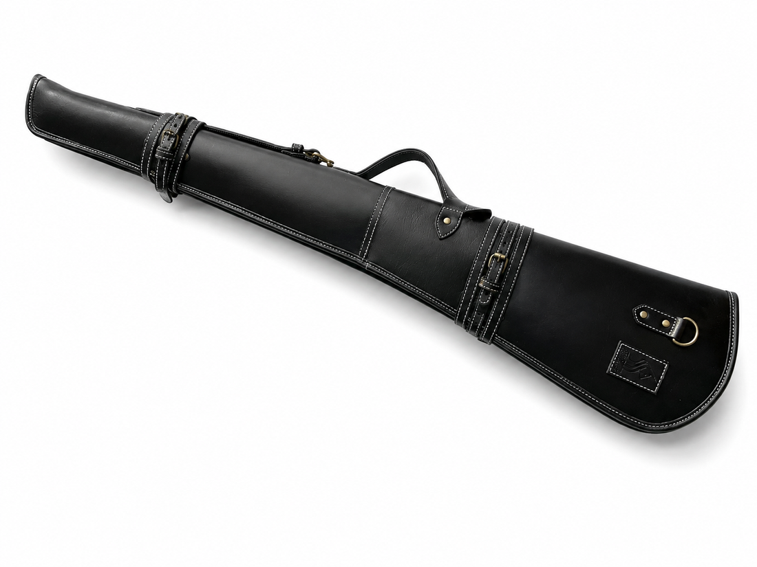 Western Rifle Scabbard  42 Black Full Grain Leather