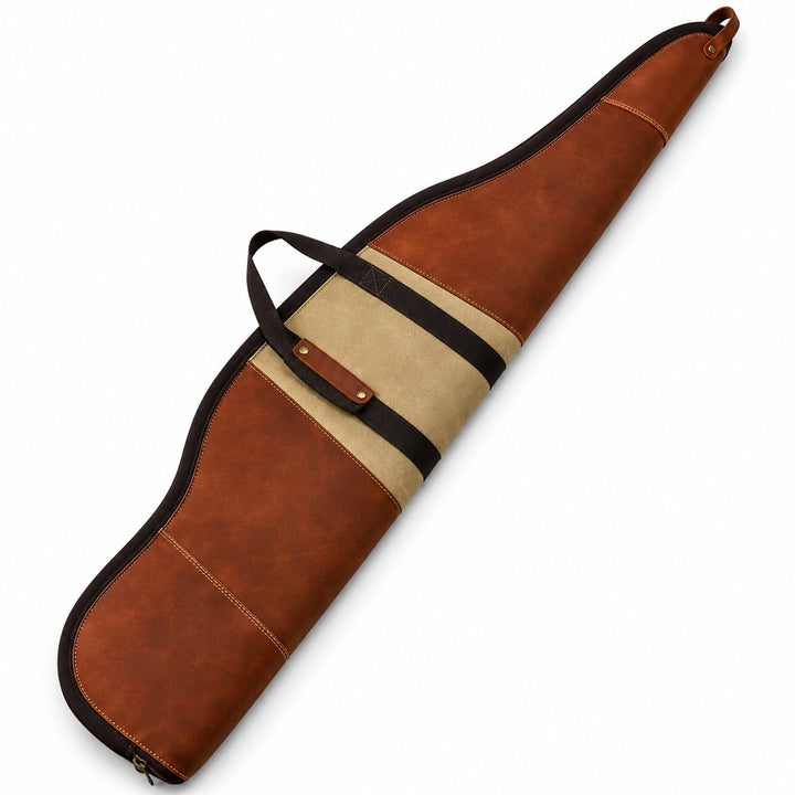 Suede Leather Rifle Case  Fleece Lined Padded Hunting Sleeve