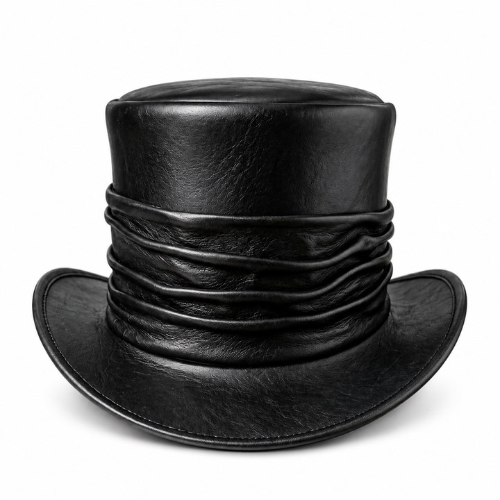Black Gothic Top Hat Mens Womens Steampunk Victorian Costume Cosplay Party Hat