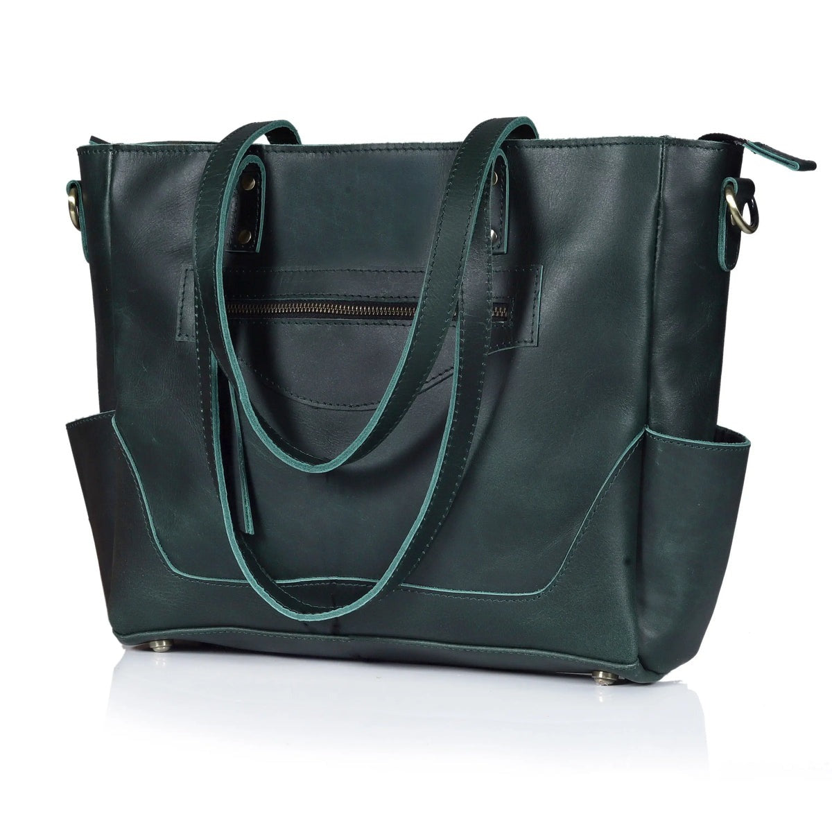 marilyn buffalo leather laptop tote bag