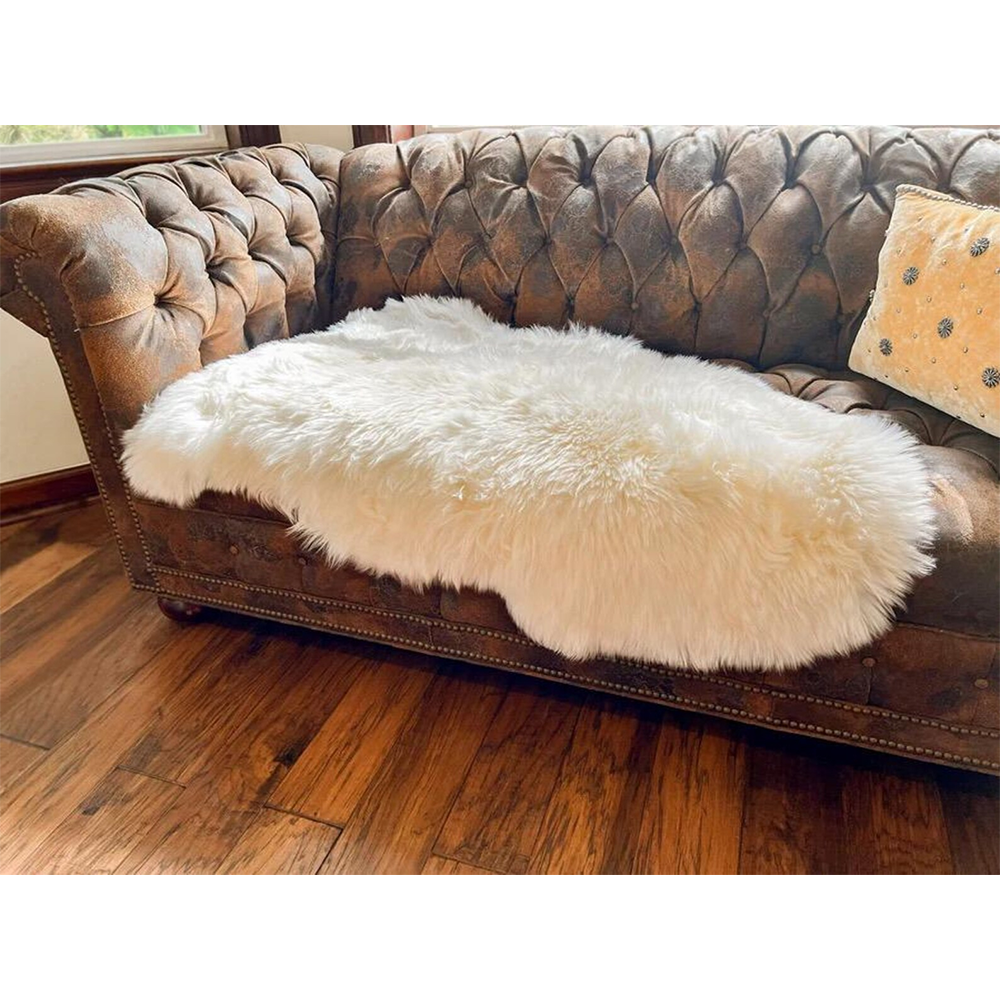 Genuine White New Zealand Sheepskin 2' x 3' inches