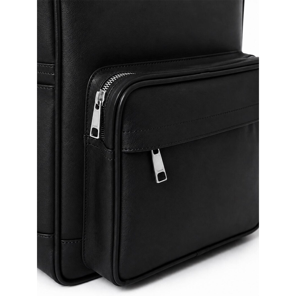 Luxury Black Leather Backpack, Handmade Laptop Travel Work Bag