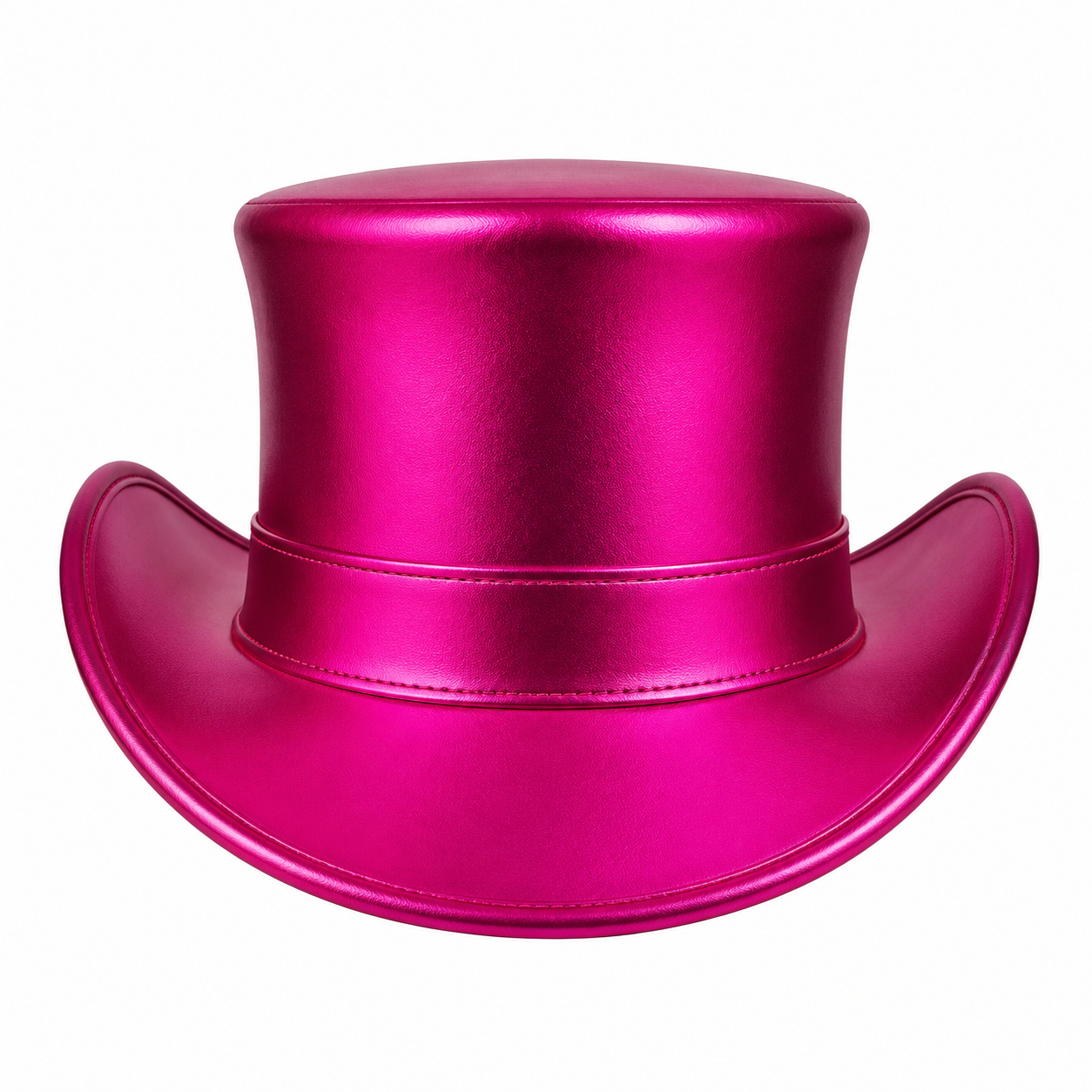 Handmade Metallic Pink Steampunk Top Hat Victorian Mad Hatter Festival Cosplay Hat