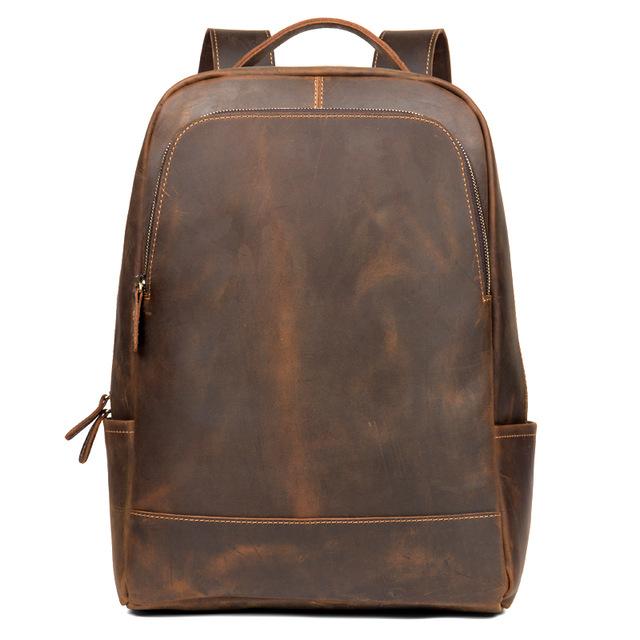 Backpack  Genuine Vintage Leather Minimalist Backpack