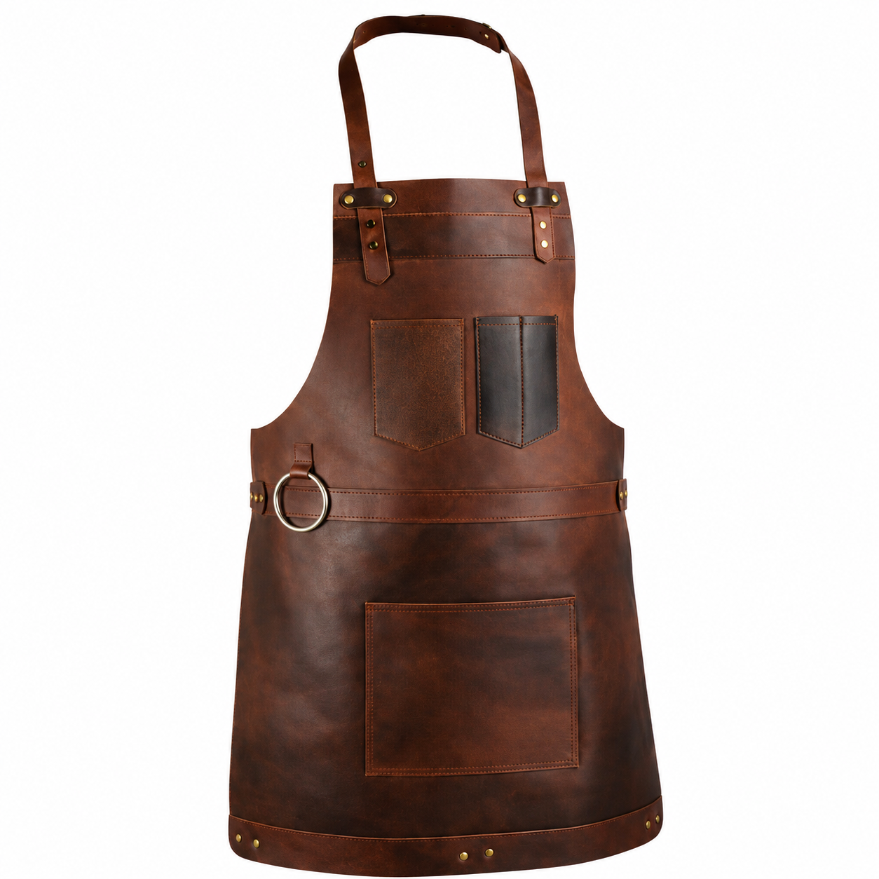 The Bristol Classic Dark Brown Full Grain Leather Apron