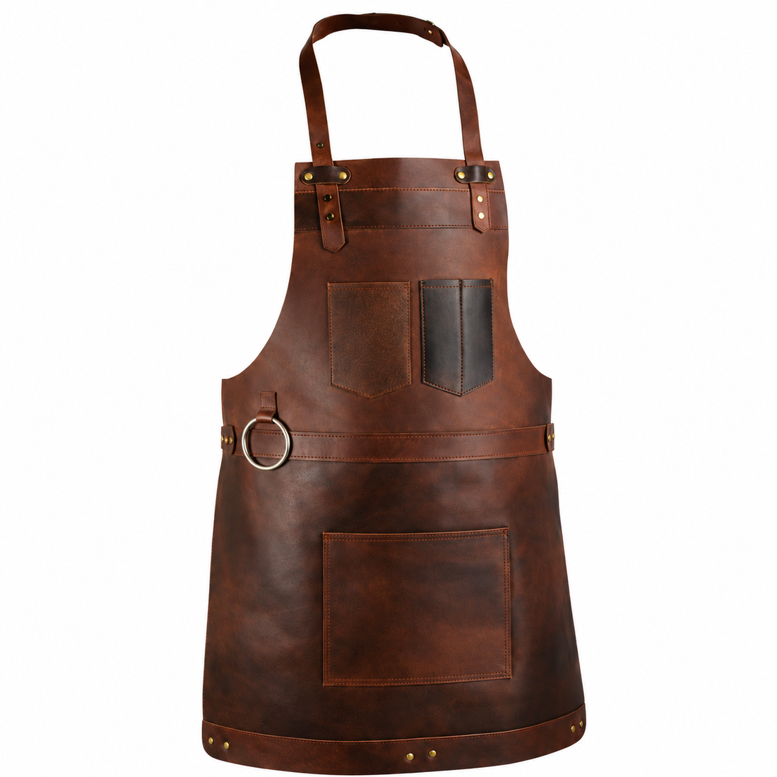 The Bristol Classic Dark Brown Full Grain Leather Apron