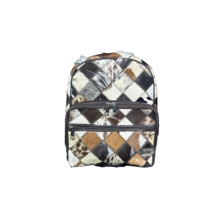 Cow Hairon Leather Backpack Rustic Chic Western Style5