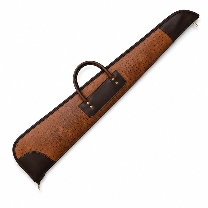 Top-Grain Leather Shotgun Case  Heavy Duty Padded Design