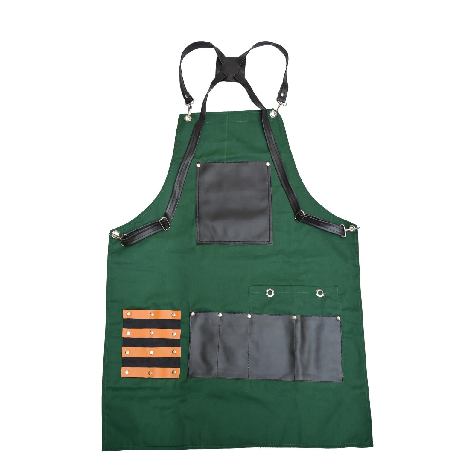 Personalized Chef Apron Cross Back Tool Pockets  Cotton Blend
