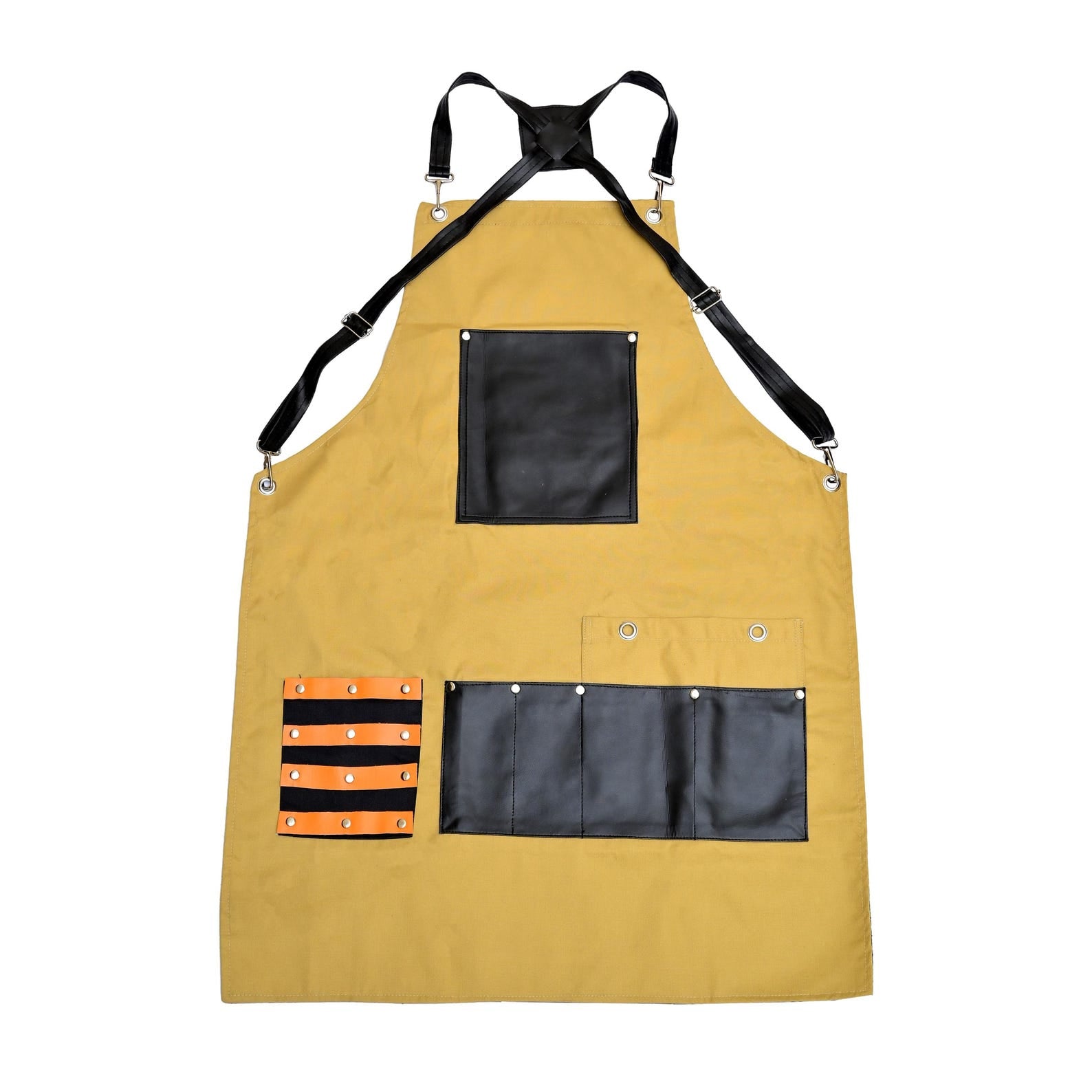 Personalized Chef Apron Cotton Blend Cross Back Straps Tool Pockets