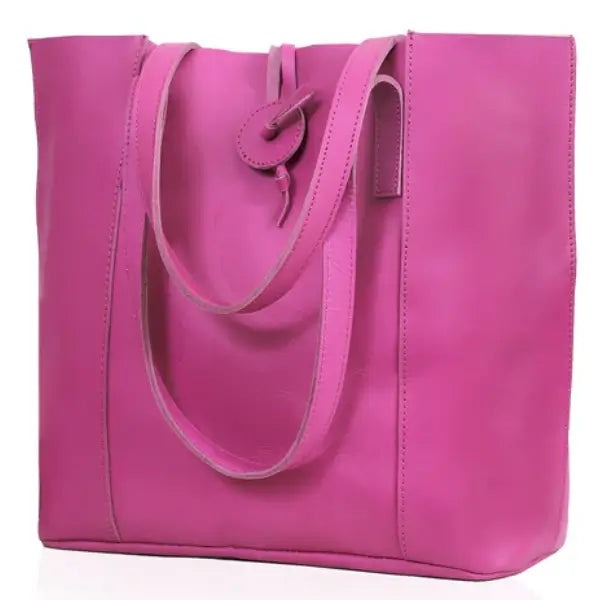 seinna leather tote bag pink