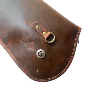 Western Rifle Scabbard 43 Brown Leather Scabbard with Fur Lining  Carrying Handle and Versatile Carrying Strap Personalized Gift for Dad